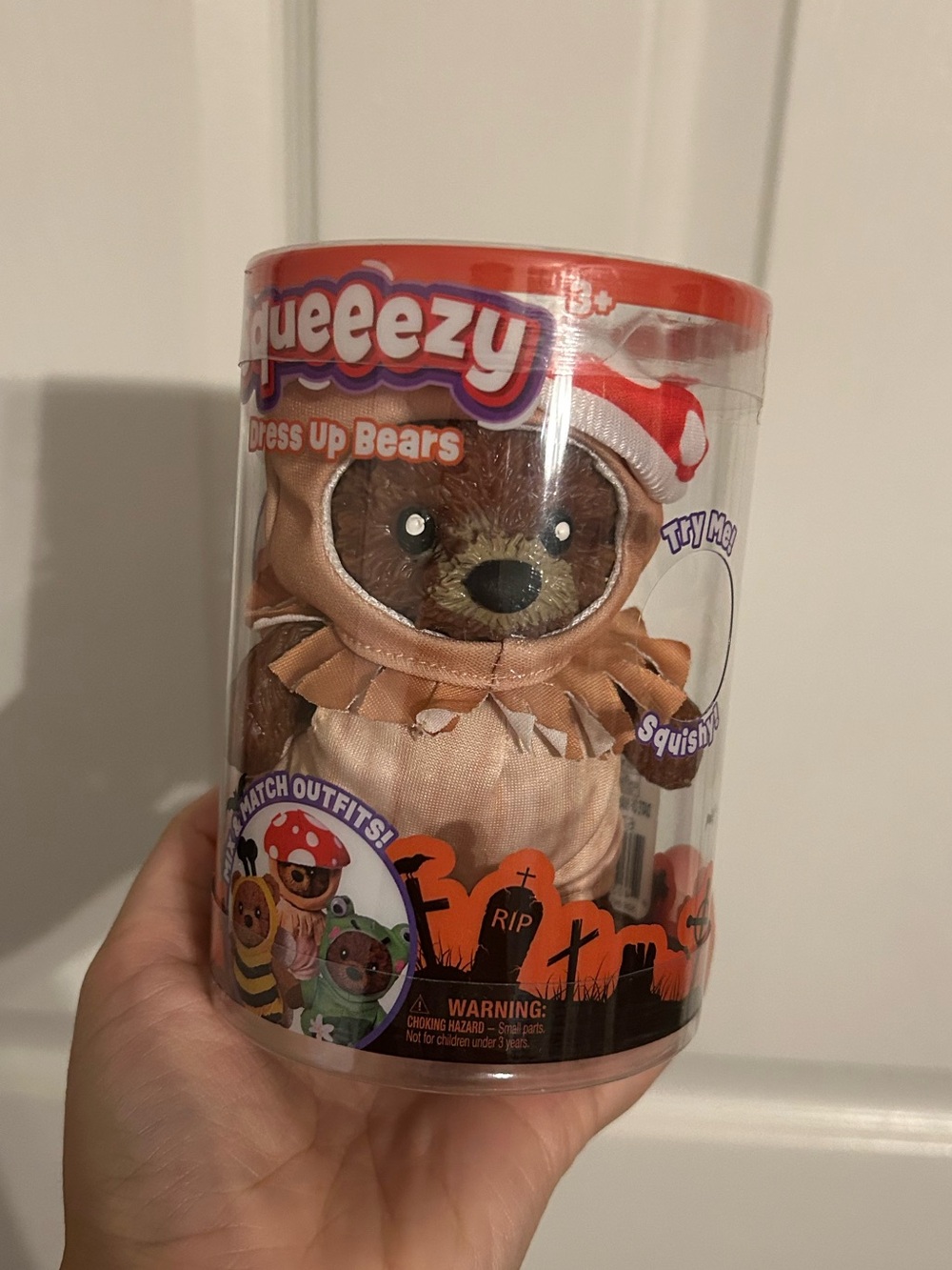 Squeeezy Dress Up Bears Mushroom Squishy Bear